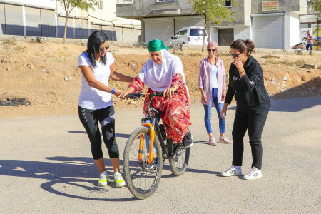 Mardin Derik'te, 5 ayda 72 kadın bisiklet sürmeyi öğrendi