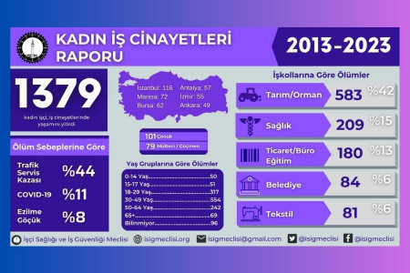 İSİG kadın iş cinayetleri raporunu açıkladı: 10 yılda 1349 iş cinayeti