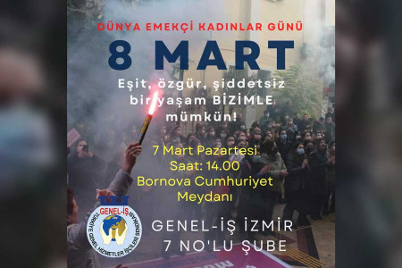 Belediye işçisi kadınlar 8 Mart eylemi yapıyor