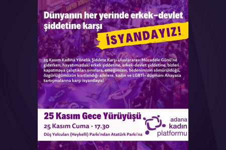 Adana Kadın Platformu 25 Kasım eylemi