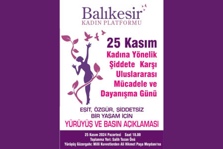 Balıkesir'de kadınlar 25 Kasım'da bir arada!