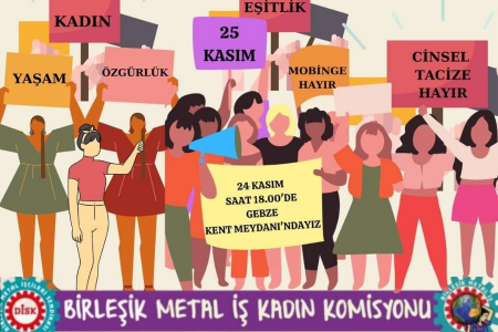 Metal İşçisi Kadınlar “Kadın, Yaşam, Özgürlük, Eşitlik” sloganlarıyla buluşuyor