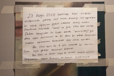 Erkek şiddetini mezuniyet sergisinde duyurdu