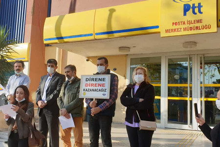 Haber-Sen İzmir Şubesi PTT kreşinin kapatılmasını protesto etti