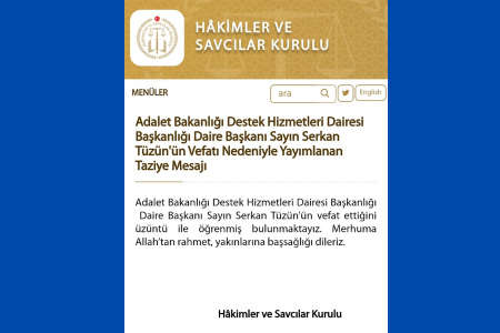 Hakimler ve Savcılar Kurulundan kadın katiline taziye mesajı