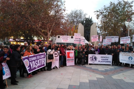 Denizli’de çocuk istismarına karşı yürüyüş