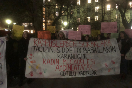 ODTÜ'lü Kadınlar 8 Mart gece yürüyüşünde buluştu